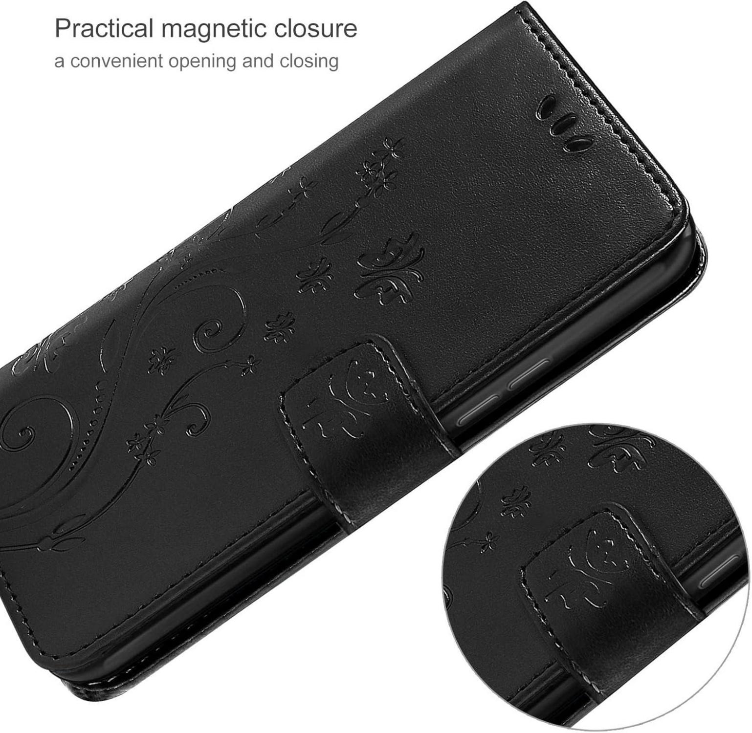 Samsung Galaxy A54 5G Lederhülle Schwarz Wallet Tasche