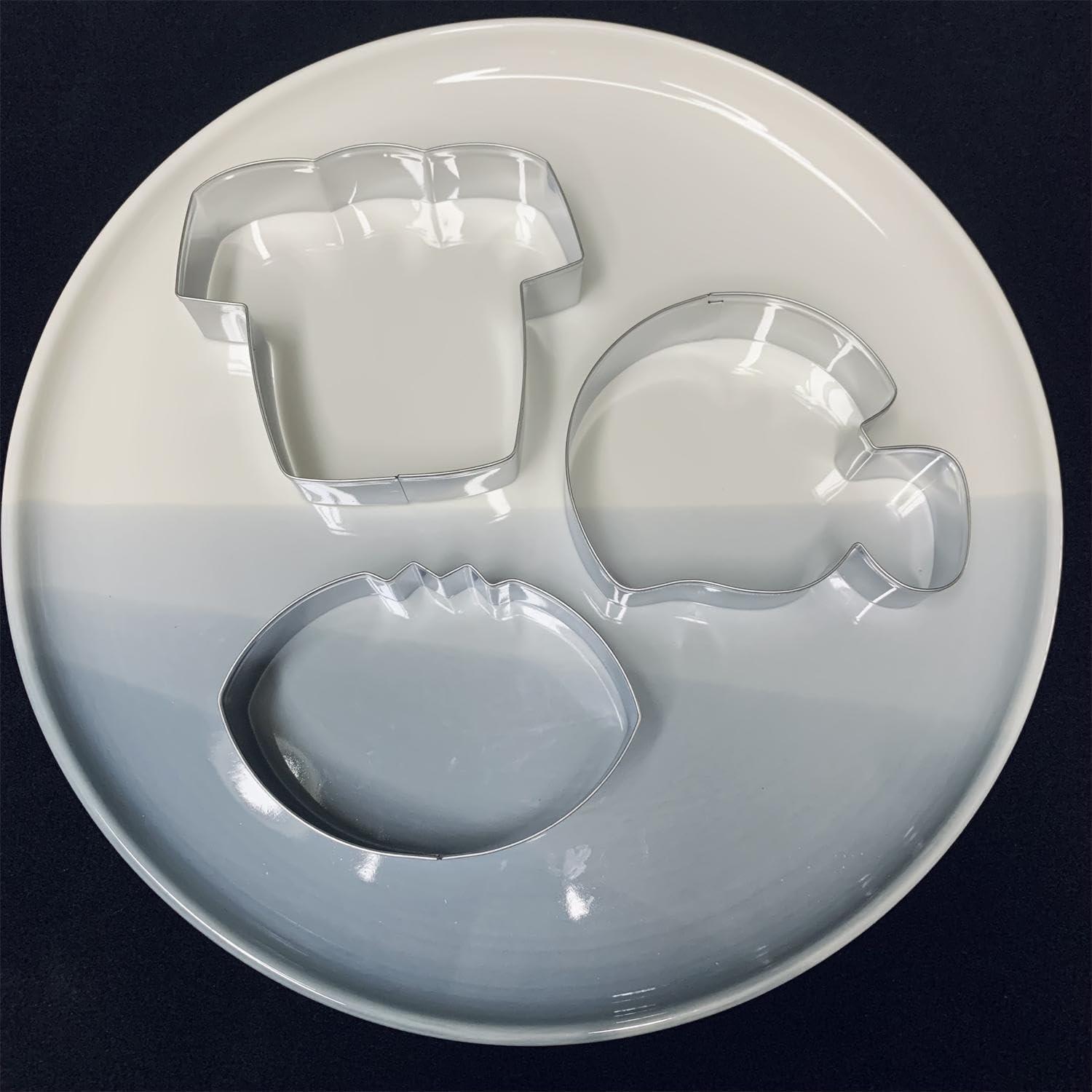 Ausstechformen American Football Set-3 Stück Plätzchen Fußball Keksausstecher