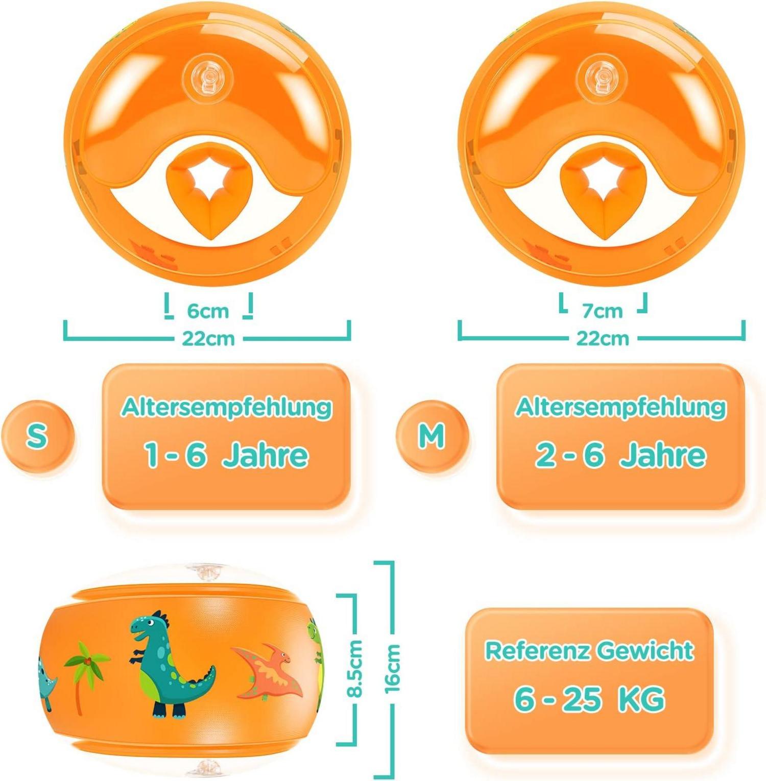 Schwimmflügel Kinder 1-6 Jahre Schwimmhilfe Baby PVC 3