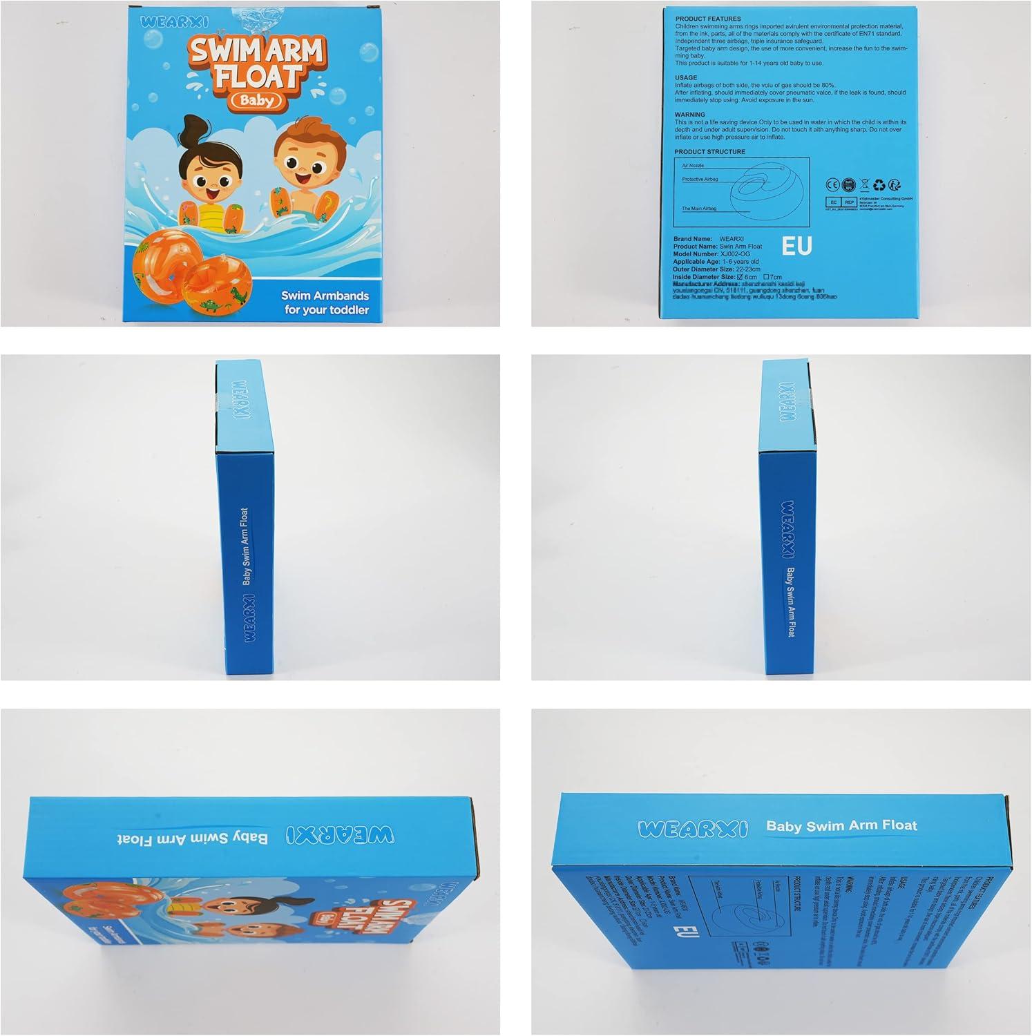 Schwimmflügel Kinder 1-6 Jahre | Schwimmhilfe Baby | Schwimmring | WEARXI