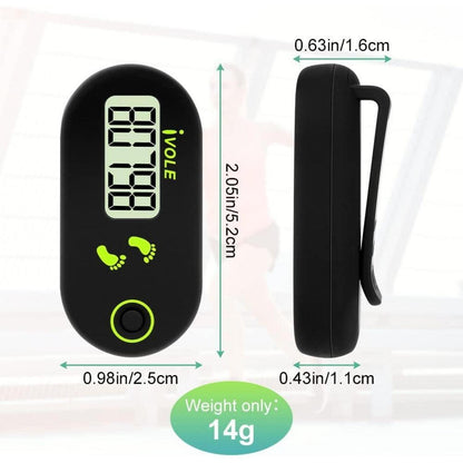 Flintronic Schrittzähler Mini 3D Genauer mit Clip-Lanyard Einfacher für Gehen