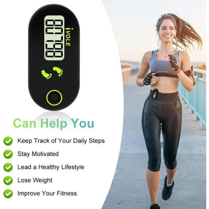 Flintronic Schrittzähler Mini 3D Genauer mit Clip-Lanyard Einfacher für Gehen