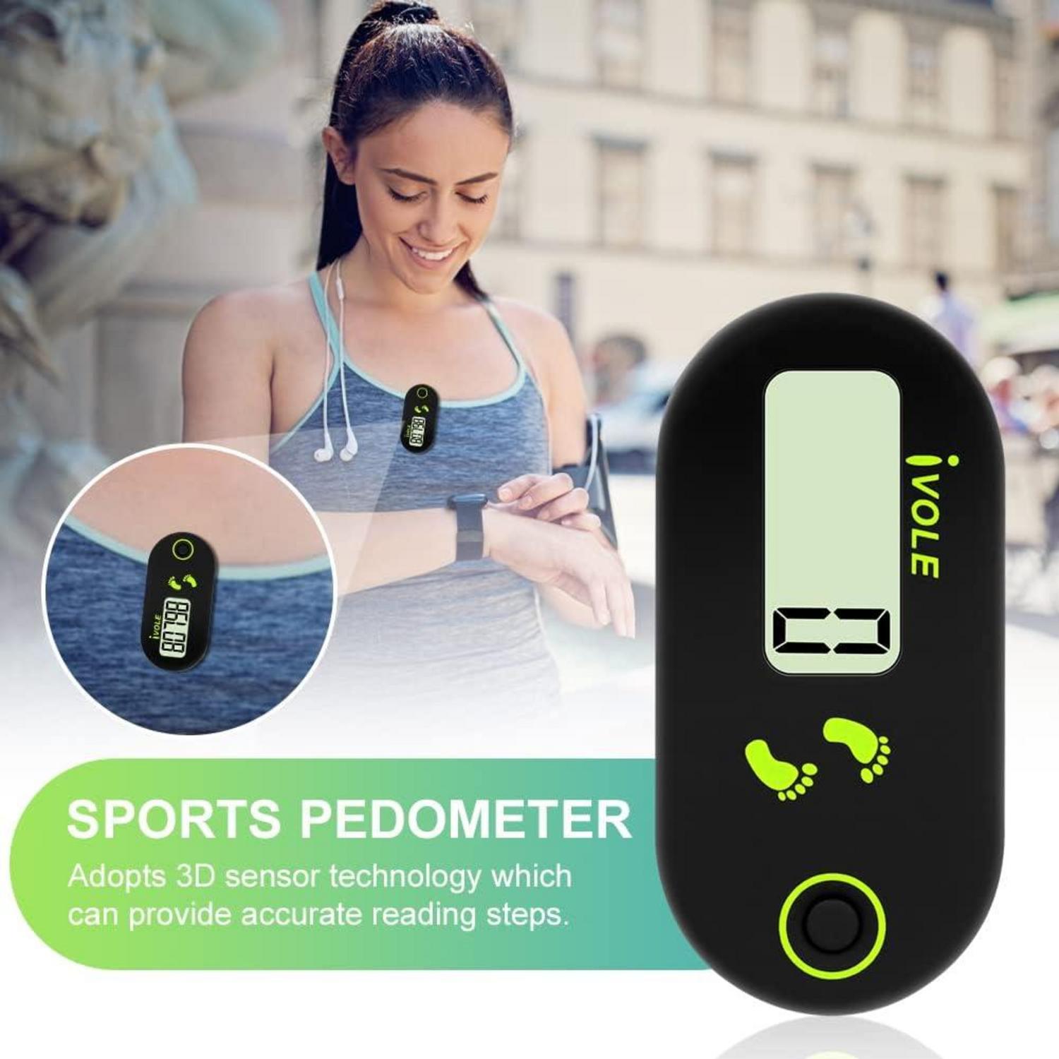 Flintronic Schrittzähler Mini 3D für Gehen Laufen Sport Kinder Senioren