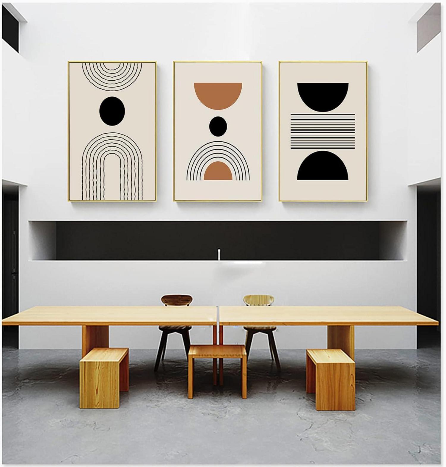 Moderne Abstrakt Leinwand Bilder Wohnzimmer Set