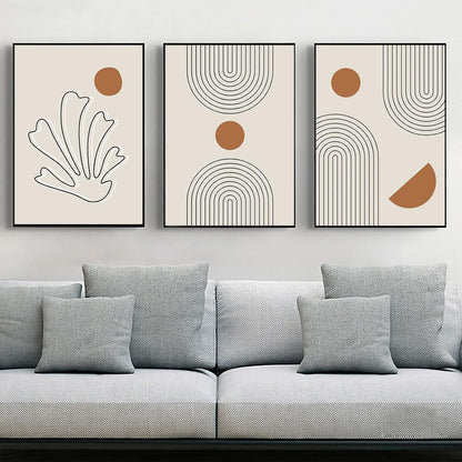 LYBOHO Leinwand Bilder Moderne Abstrakt Kunst für Wohnzimmer 3er Set 30x40cm