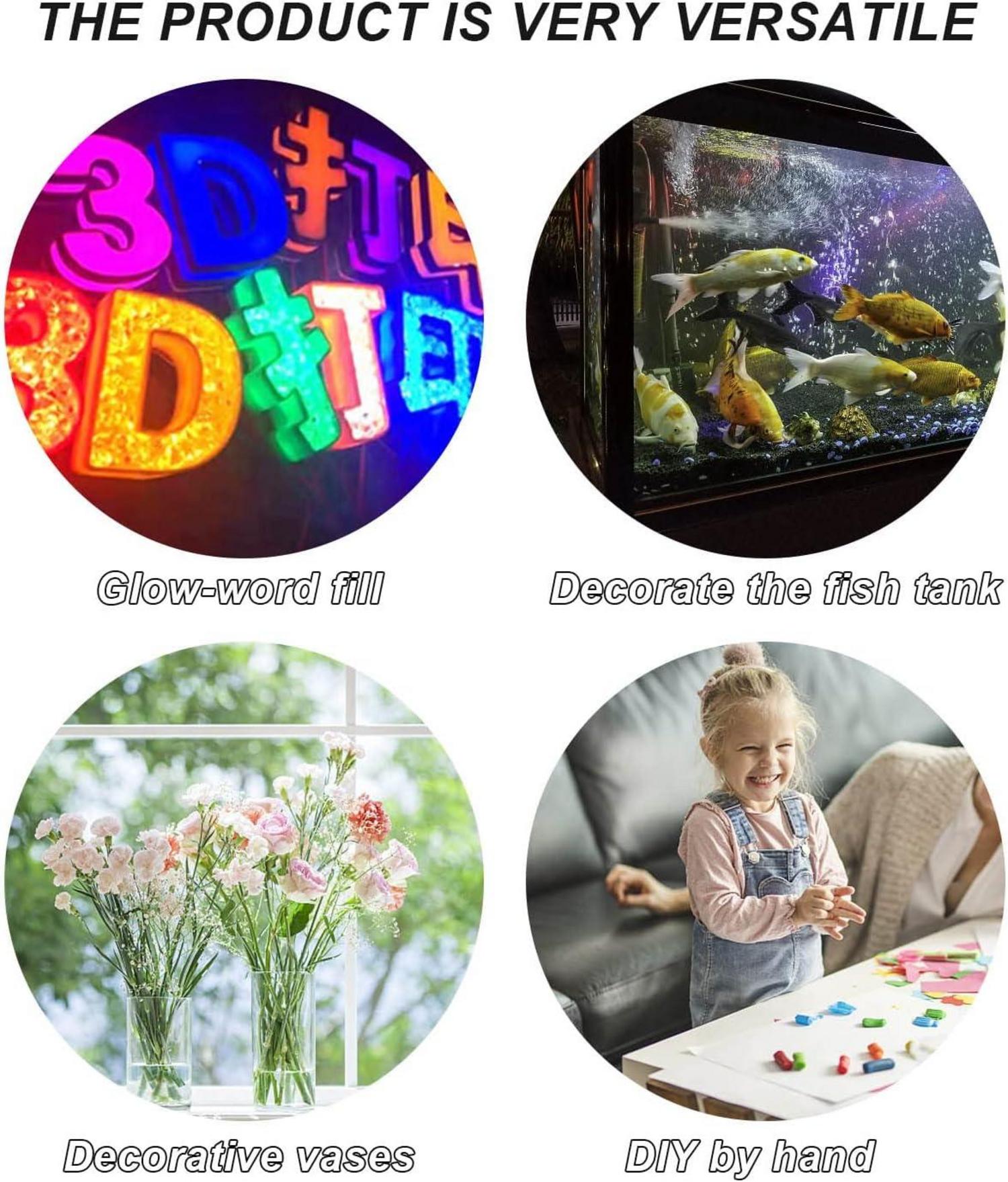 Edelsteine Bunt 1000 Stück Dekoration Kinder Vasen Aquariumdekoration Partydekoration
