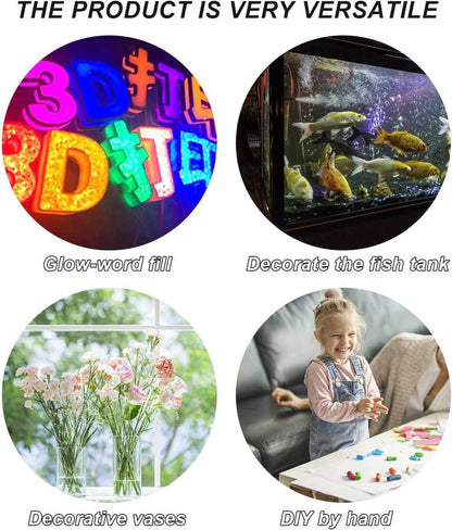 Edelsteine Bunt 1000 Stück Dekoration Kinder Vasen Aquariumdekoration Partydekoration