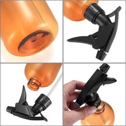Sprühflaschen 3er Set 500ml Leer Kunststoff Zerstäuber für Pflanzen Haare
