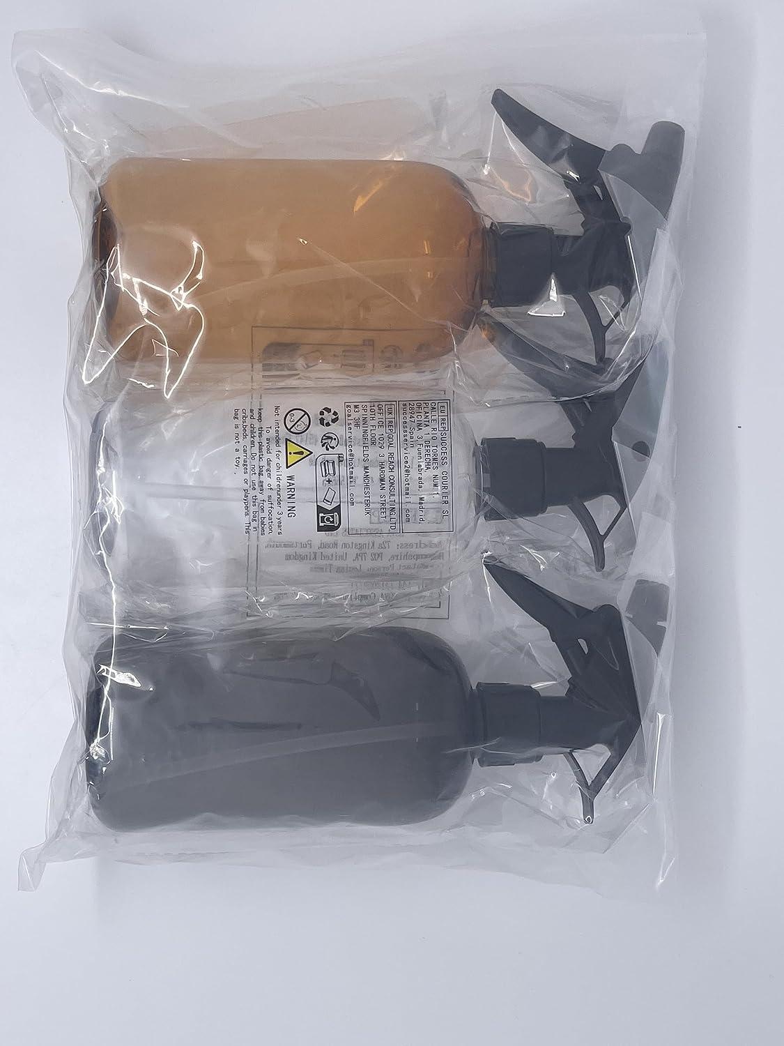 Leere Sprühflaschen 500 ml 3er Set - Pflanzensprühflasche, Friseursprühflasche, Hausreinigung