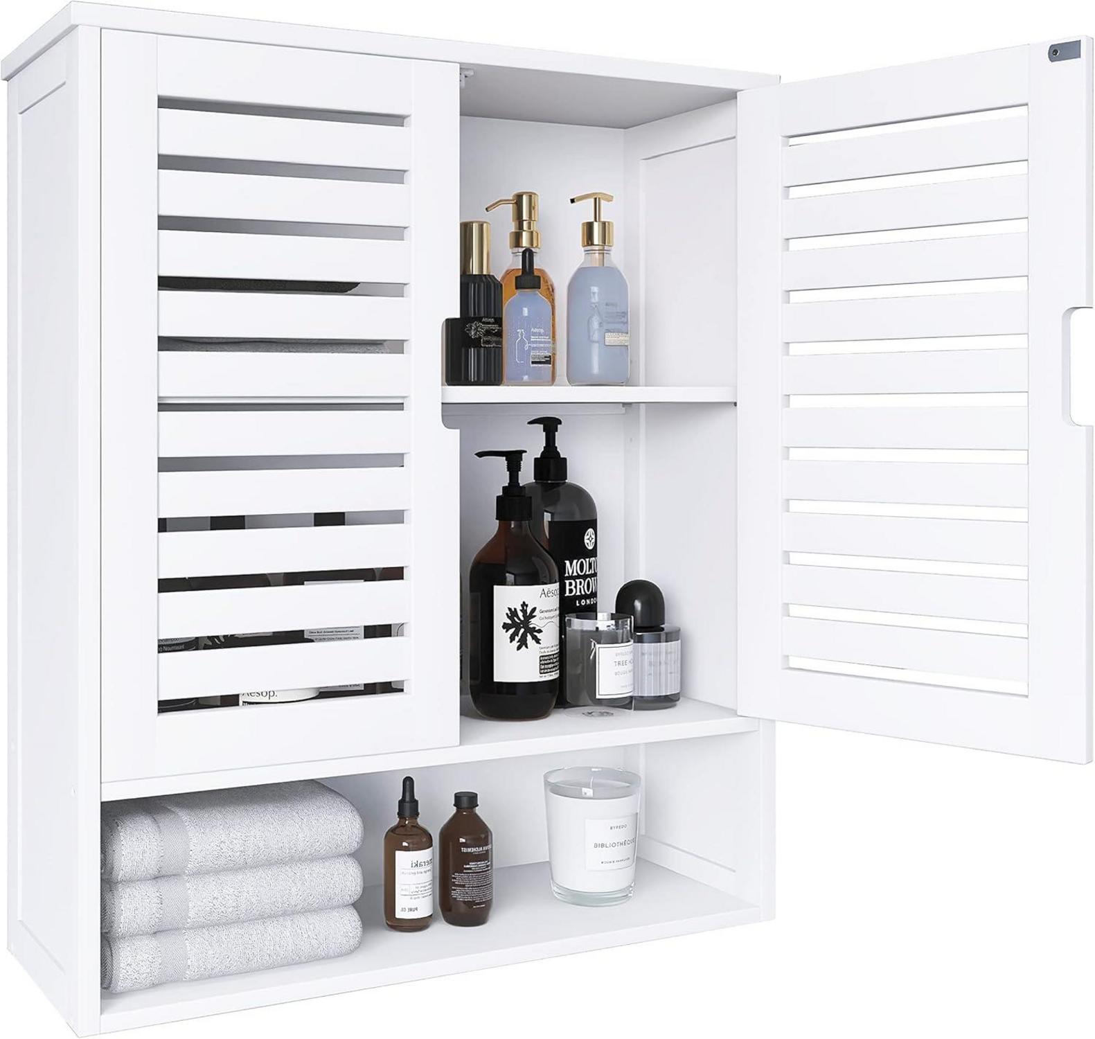 Bambus Badezimmerschrank Wandmontage Toiletten Lagerung Organizer