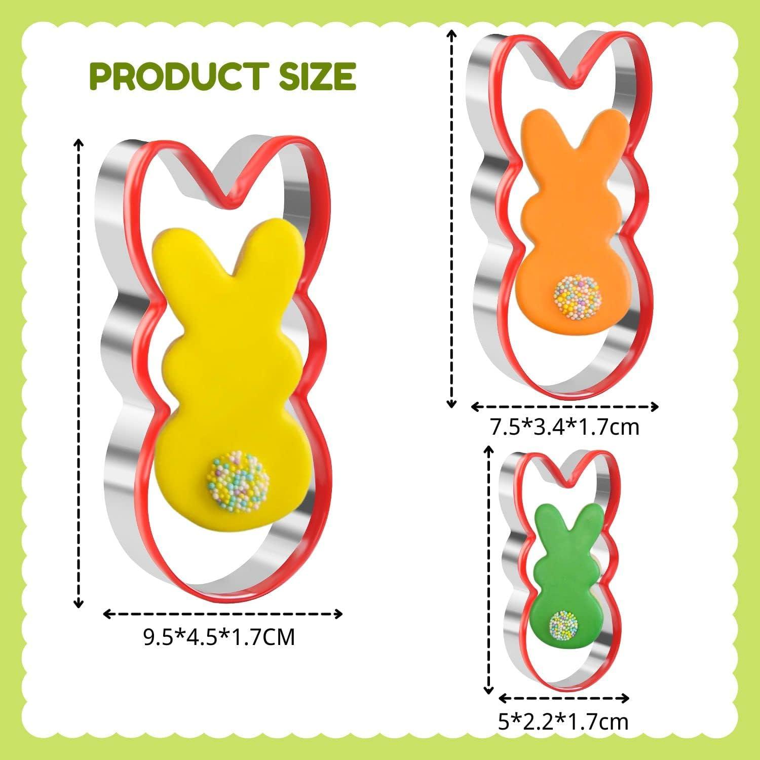 Ausstechformen Set aus lebensmittelechtem Edelstahl - 3 Größen - perfekt für Ostern