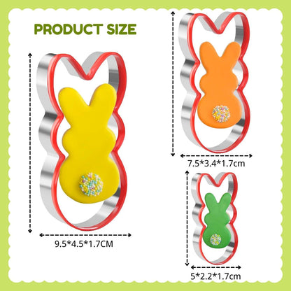 Ausstechformen Set aus lebensmittelechtem Edelstahl - 3 Größen - perfekt für Ostern