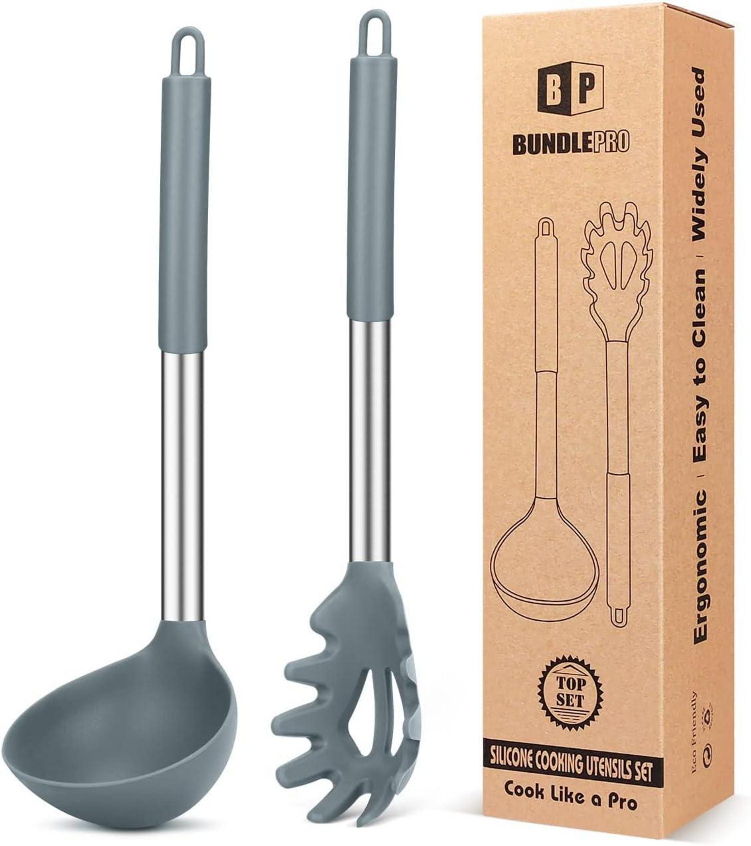 Silikon Pasta Gabel und Pfanne Löffel Set Antihaft Küchenutensilien
