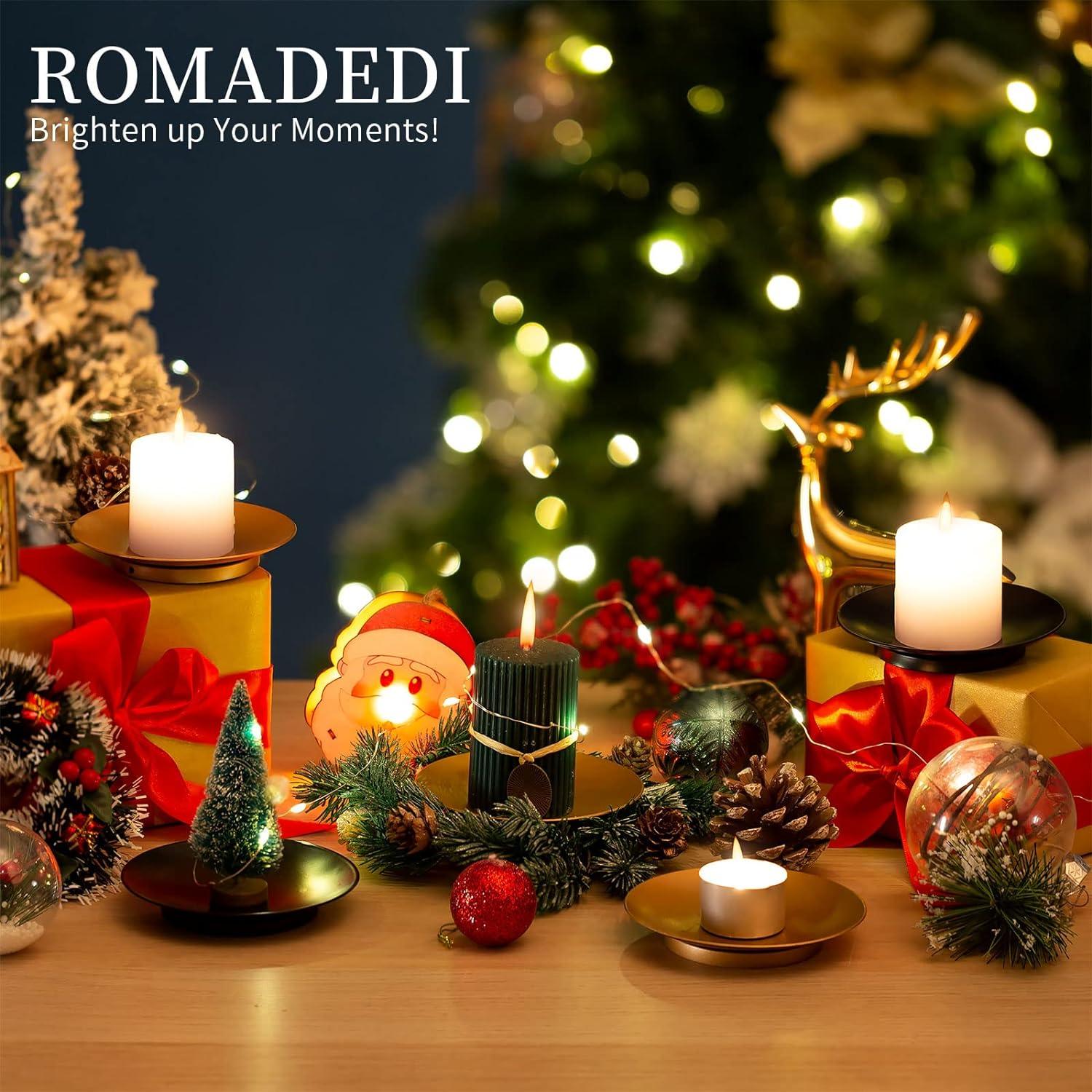 Kerzenhalter Set Metall Schwarz Kerzenständer 4er Weihnachten Advent