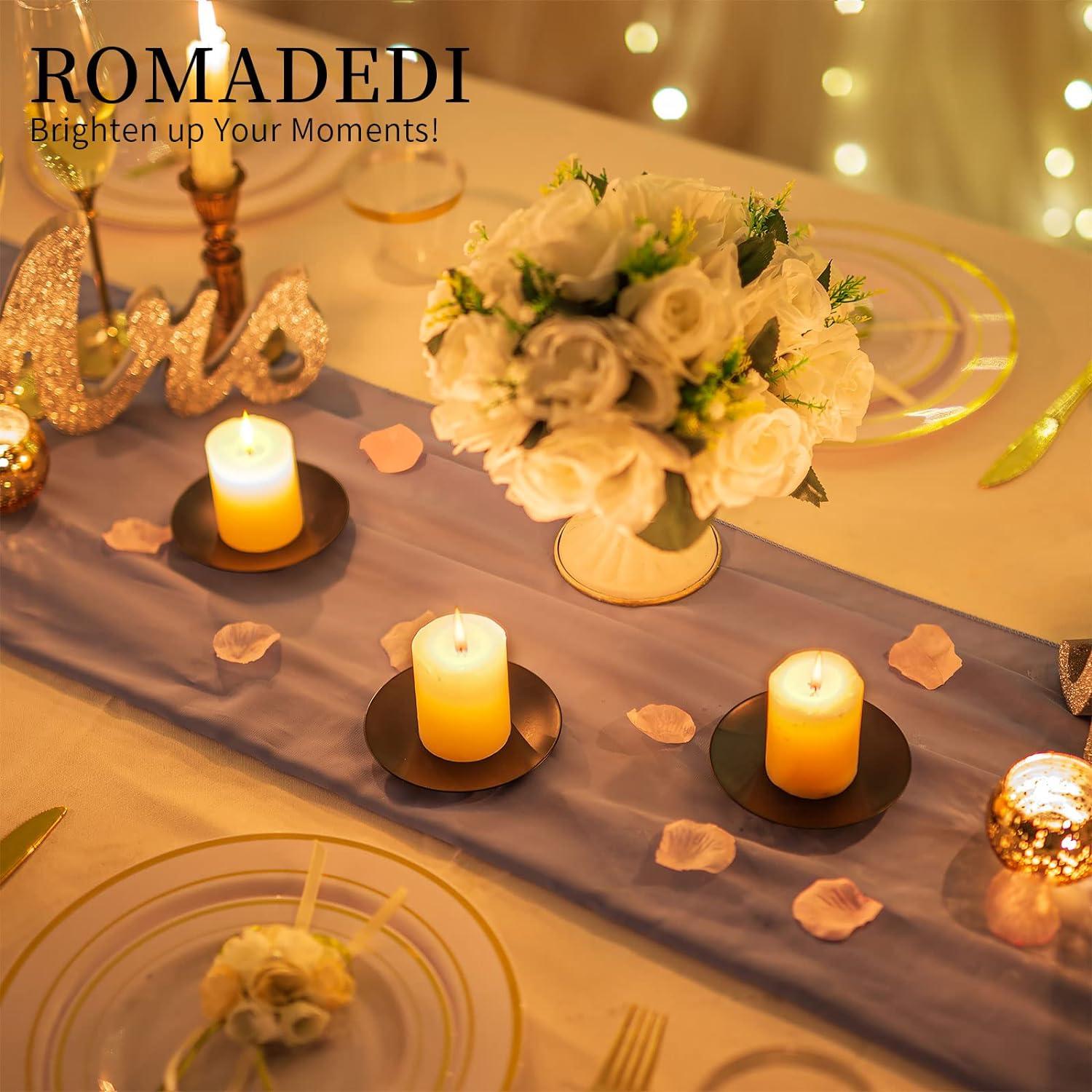 Romadedi Kerzenhalter Set Schwarz Metall Hochzeit Weihnachten Advent