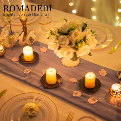 Romadedi Kerzenhalter Set Schwarz Metall Hochzeit Weihnachten Advent