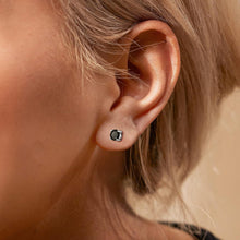 Moissanit Ohrstecker Schwarz 2 Karat Herren Damen 925 Silber
