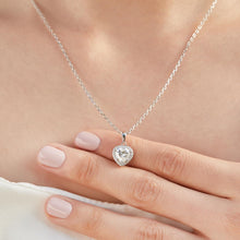 Halskette Damen Silber 925 Moissanite Herzanhänger