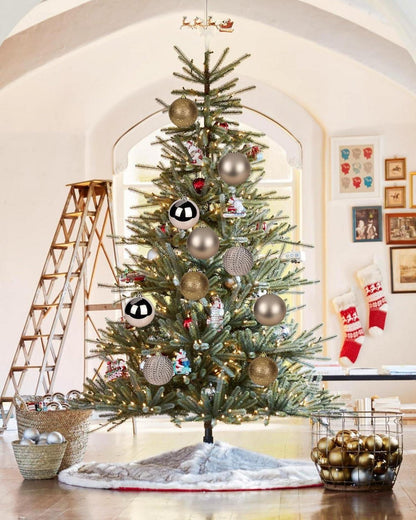 Weihnachtskugeln Christbaumkugeln Bruchsicher 12CM 4er Set Braun