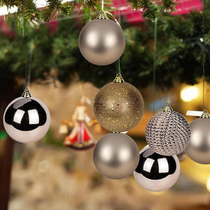 12CM Weihnachtskugeln 4 Stücke Bruchsichere Christbaumkugeln Braun