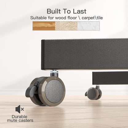 Perlegear TV Ständer Rollbar mit Neigung, höhenverstellbar