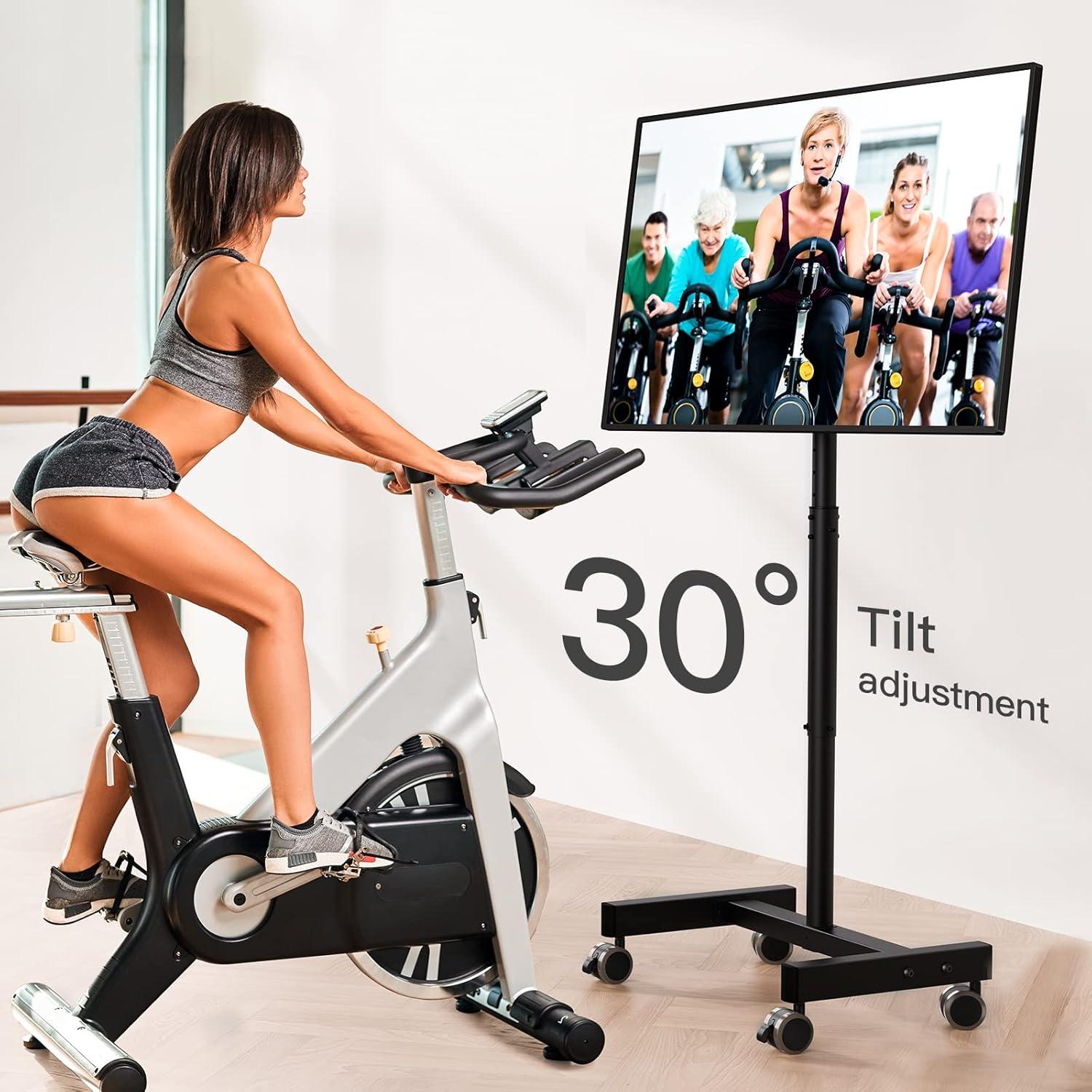 Perlegear TV Standfuß Rollbar für 13-50-Zoll-Fernseher höhenverstellbar VESA 200x200mm