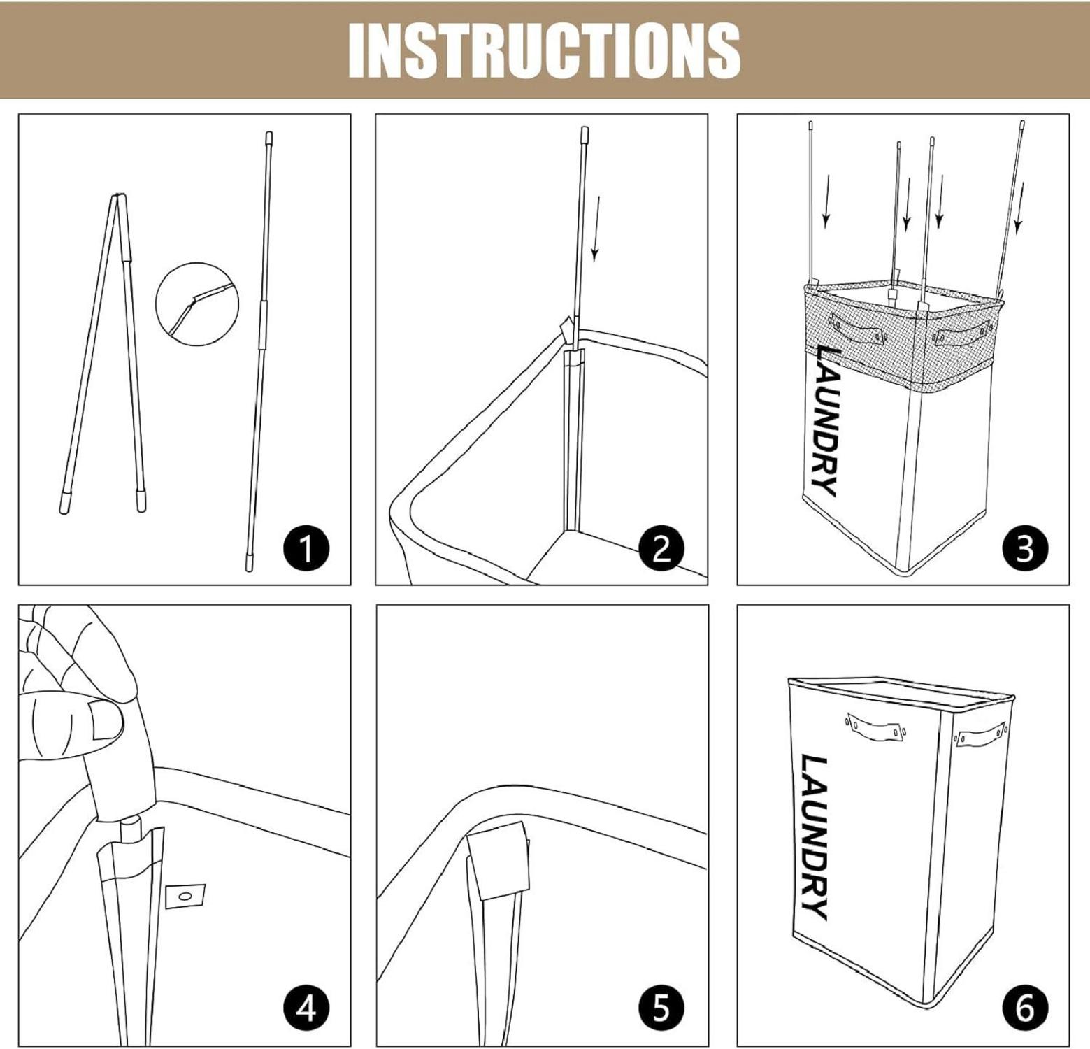 DOKEHOM 29-Inch Faltbarer Wäschekorb mit Rad, Dunkelgrau XL 90L