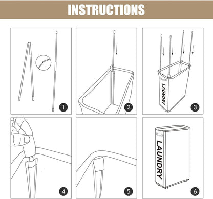 Großer faltbarer Wäschekorb mit Rad, zusammenklappbarer Wäschesack 29