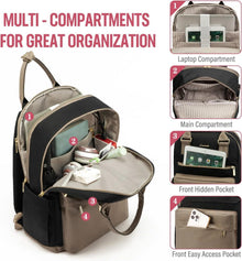 LOVEVOOK Rucksack Damen 15,6 Zoll Laptop Schulrucksack