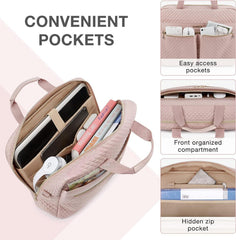 Laptoptasche für Frauen, 17,3-Zoll, Business, Pink