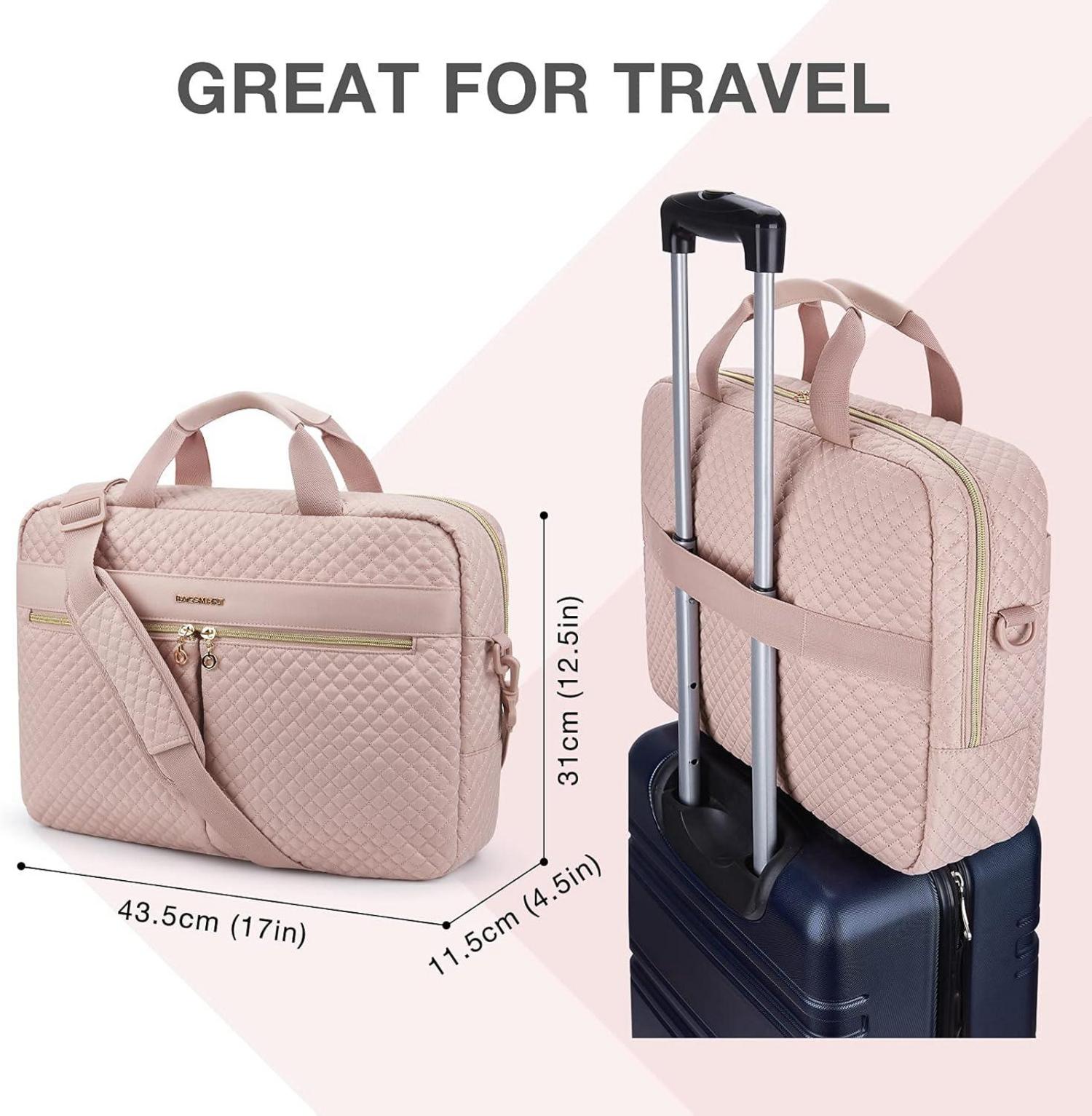Große Laptoptasche 17,3 Zoll Pink für Damen Business Reise