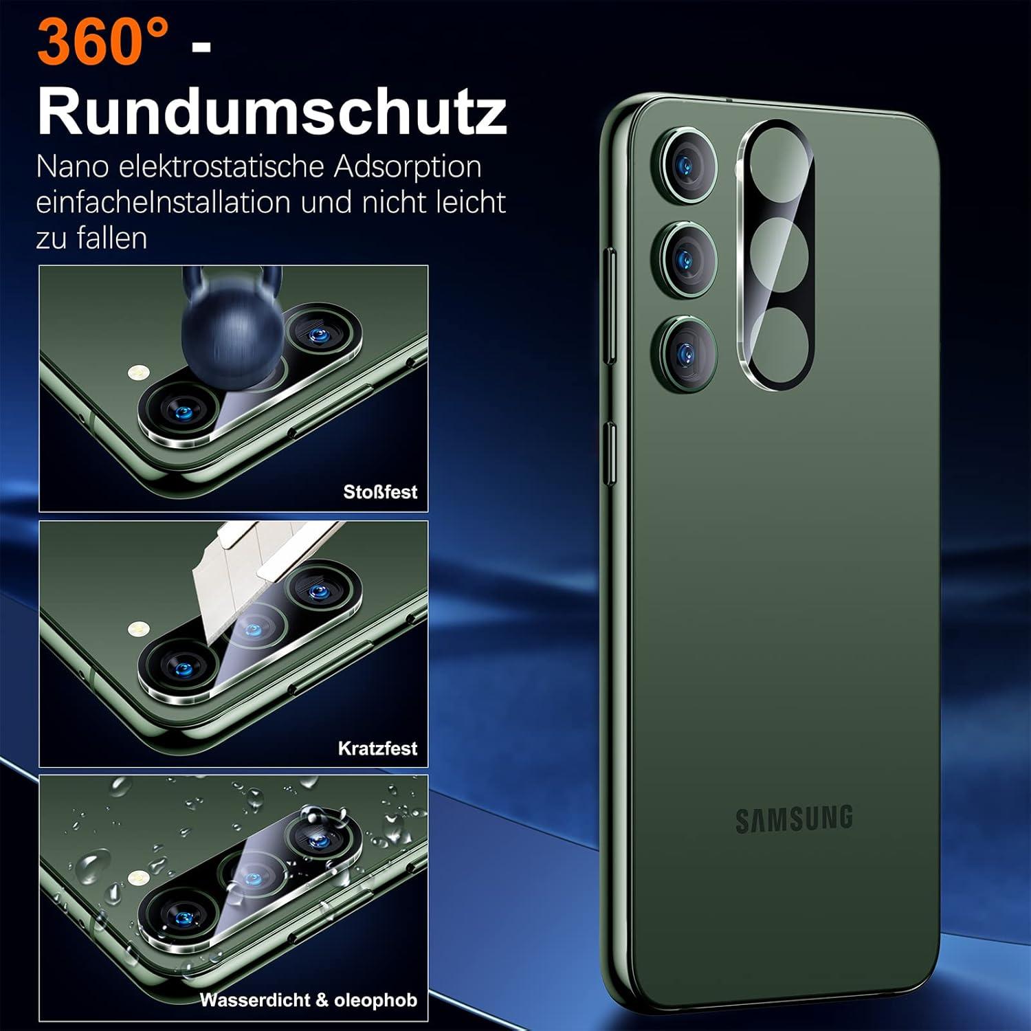 Panzer Schutzfolie Samsung Galaxy S23 4er Set Schutzglas Kameraschutz
