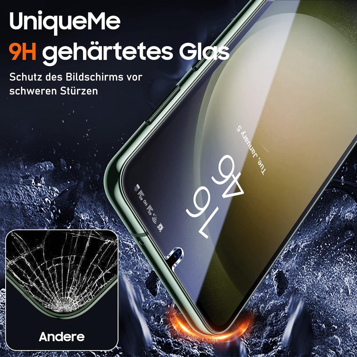 Schutzfolie für Samsung Galaxy S23 - Panzer Schutz Glas & Kameraschutz, 9H Härte, HD-Klar, Displayschutz