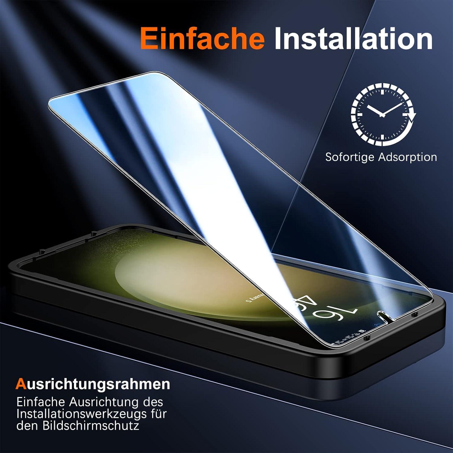 Schutzfolie für Samsung Galaxy S23 - Panzer Schutz Glas & Kameraschutz, 9H Härte, HD-Klar, Displayschutz