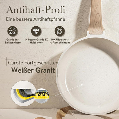 Antihaft-Pfannenset 14-tlg. Topfsets Induktion 5-lagige Beschichtung