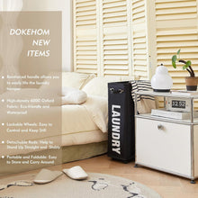 DOKEHOM 25-Inches Große Faltbare Wäschekörbe mit Rad