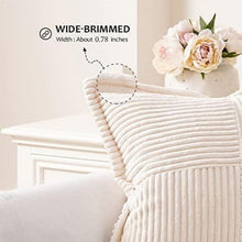 Kissenbezüge 45x45 cm Creme weiß 2er Set Kordsamt