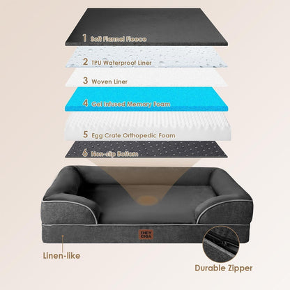 Hochwertiges Orthopädisches Hundebett Grosse Hunde Waschbar