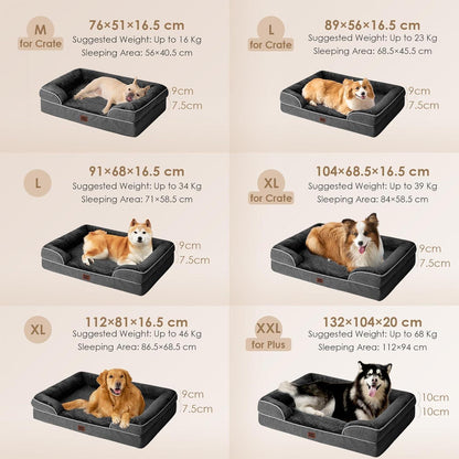 Hochwertiges Orthopädisches Hundebett Grosse Hunde Waschbar