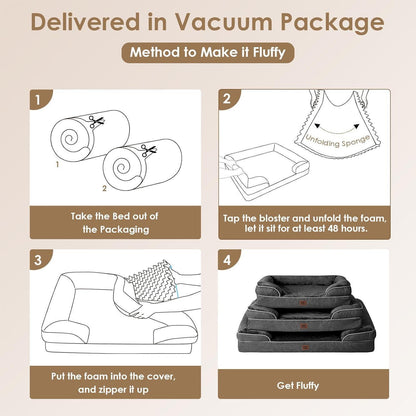 Hochwertiges Orthopädisches Hundebett Grosse Hunde Waschbar