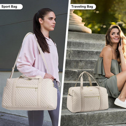Große LOVEVOOK Reisetasche Damen Sporttasche mit Laptopfach, wasserdicht