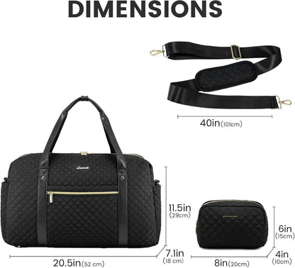 Große LOVEVOOK Reisetasche mit Laptopfach für Damen - Sporttasche Fitness Handgepäck Weekender