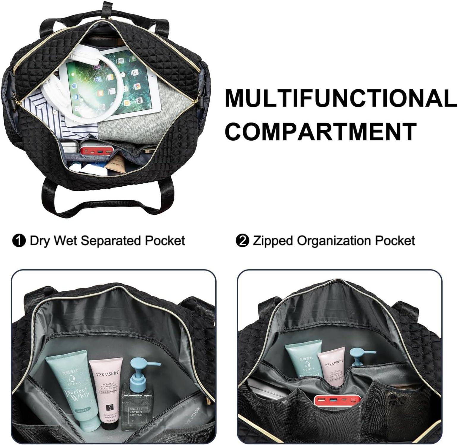 Reisetasche Damen Sporttasche Groß mit Laptopfach Weekender Handgepäck