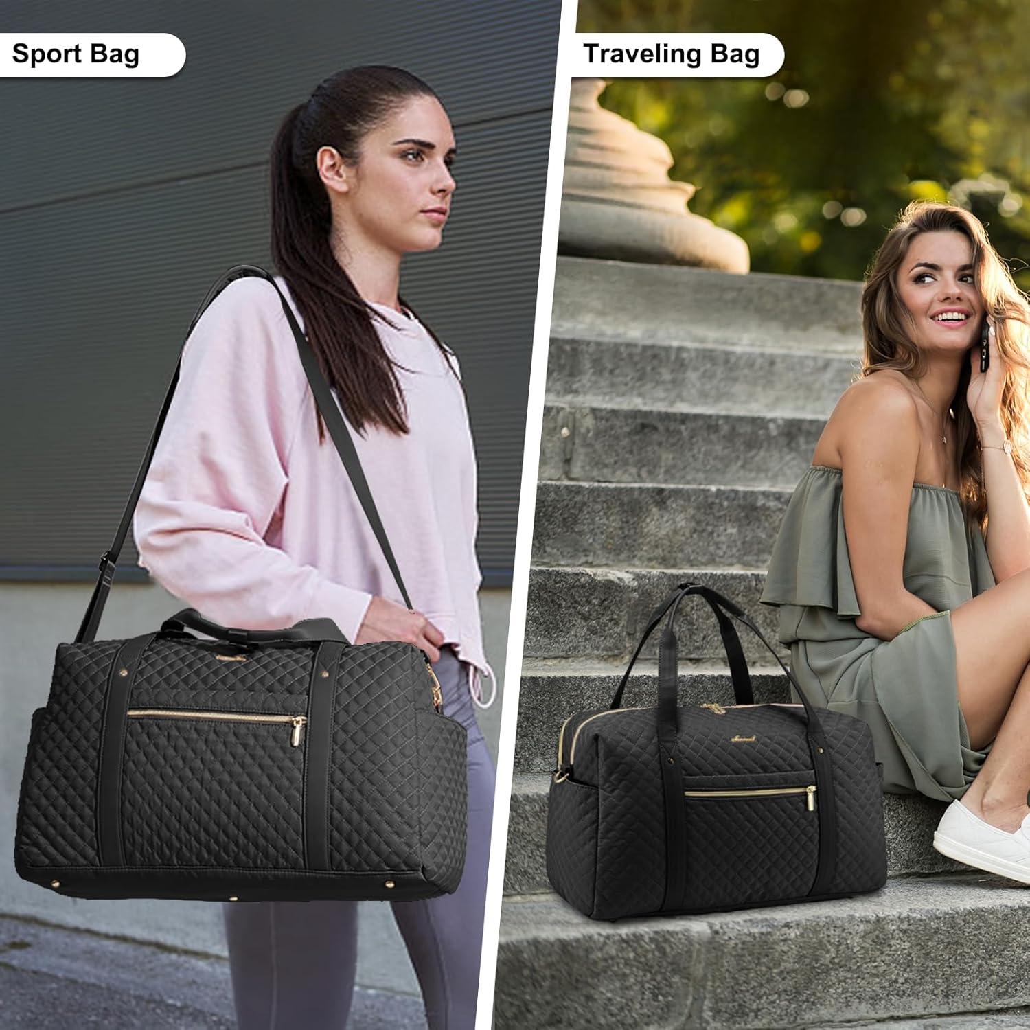 Weekender Reisetasche Damen Sporttasche mit Laptopfach Fitness Handgepäck