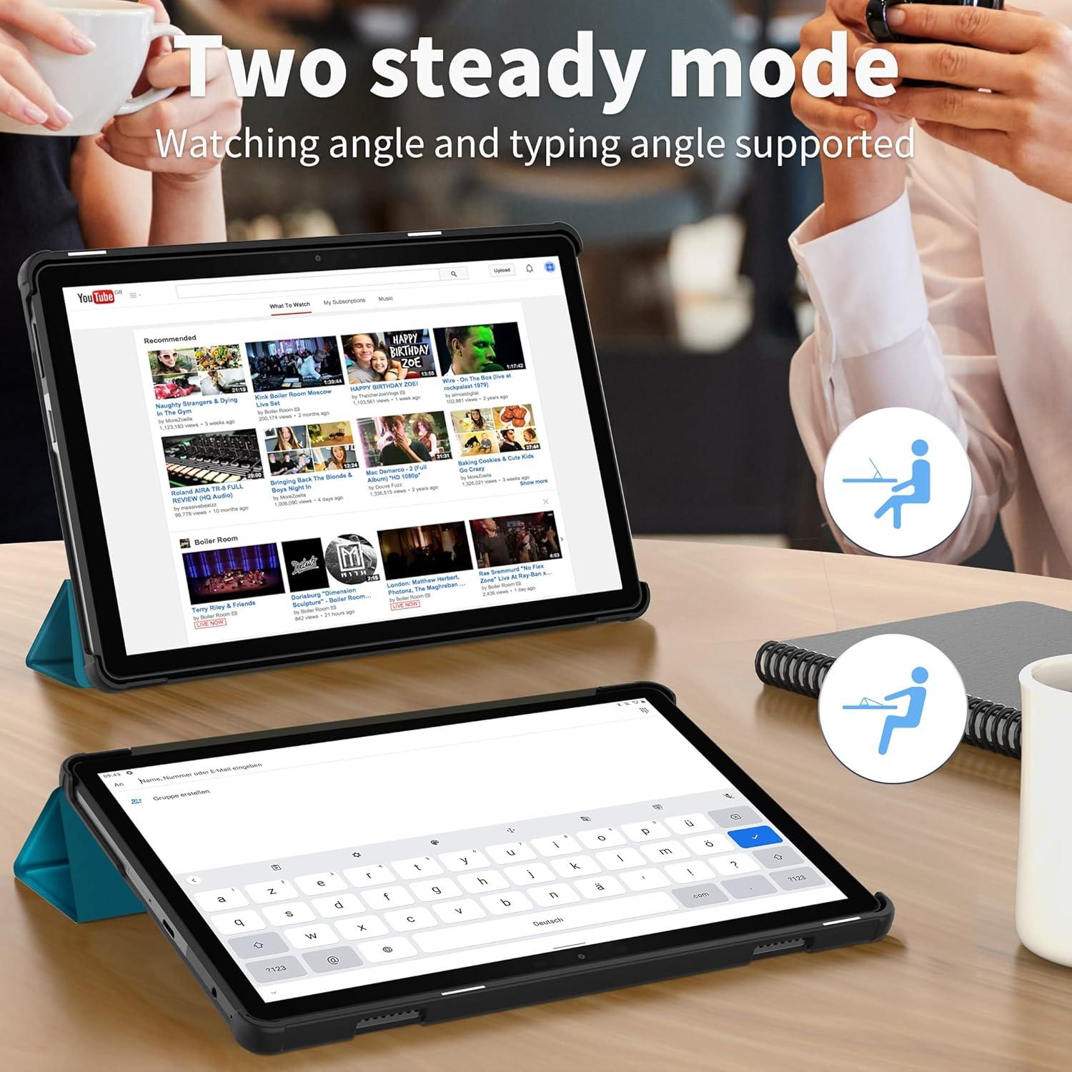 EasyAcc Lenovo Tab M10 3rd Gen 10.1 TB328 2022 Hülle Pfauenblau