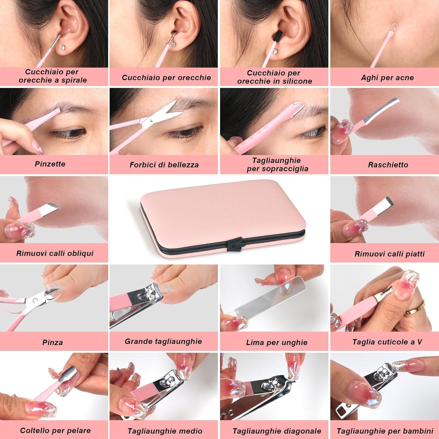 Professionelles Maniküre Set Nagelpflegeset Nagelknipser Kit Pediküre