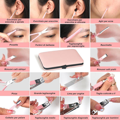 Professionelles Maniküre Set Nagelpflegeset Nagelknipser Kit Pediküre