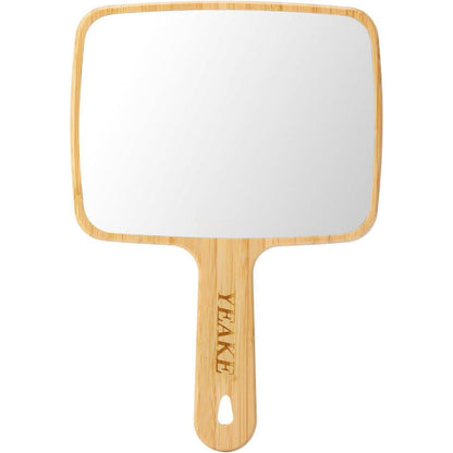 Handspiegel aus Bambus mit Griff, tragbar und vielseitig