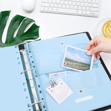 A4 Ordner mit 10 Dokumententaschen, Ringbuch-Design, Blau