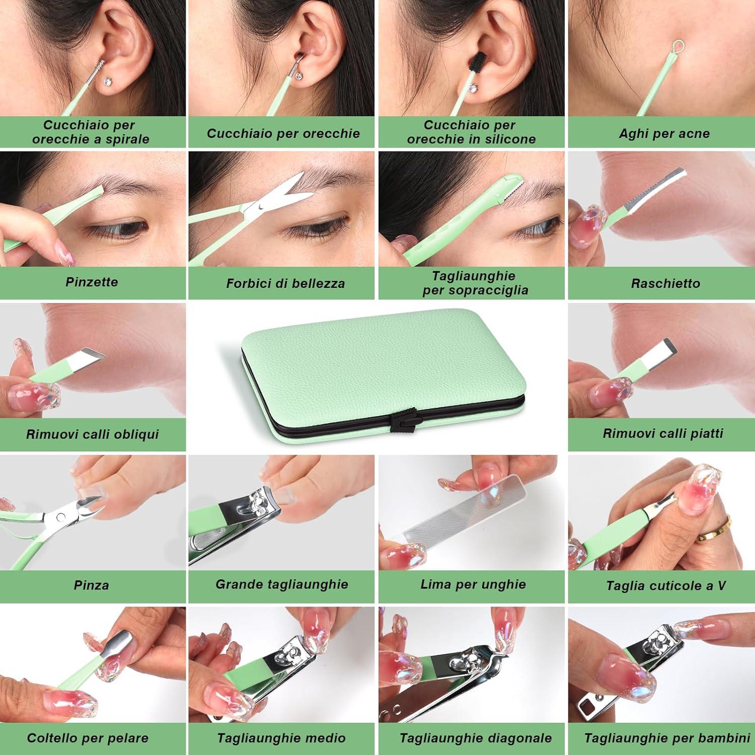 Professionelles Maniküre Pediküre Nagelknipser Set Edelstahl Kit